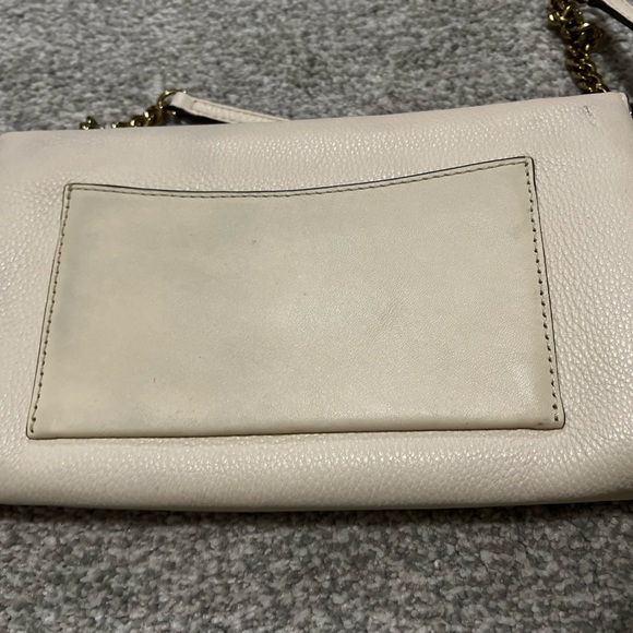 Tory Burch cream with gold hardware shoulder clutch - Picture 2 of 8